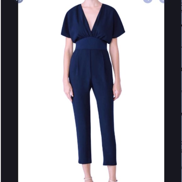 Adelyn Rae Navy Kimono Jumpsuit - Picture 2 of 3